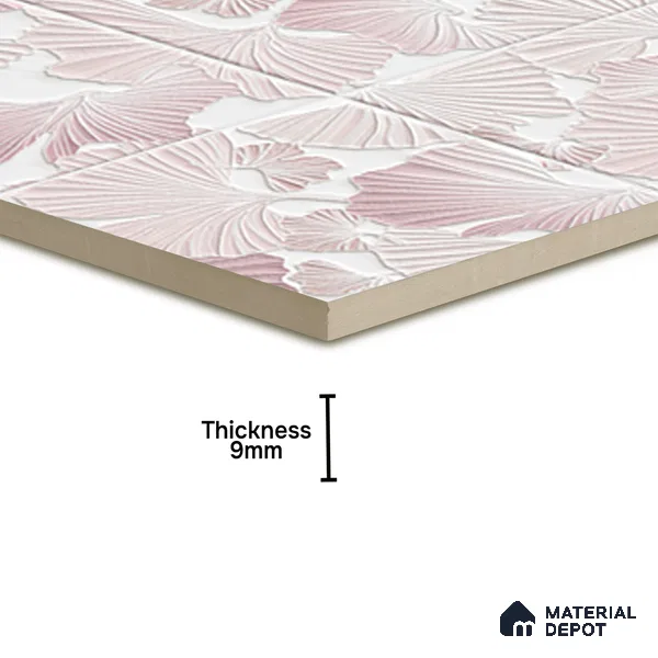 Floral Wall Tile TL 07244 C Florina 4002 Granula 1 ft x 1 ft Ceramic Matte Finish - 9 mm  | 2 mm Spacer is Mandatory | Please Expect a Slight Variation of Pattern (Sample)